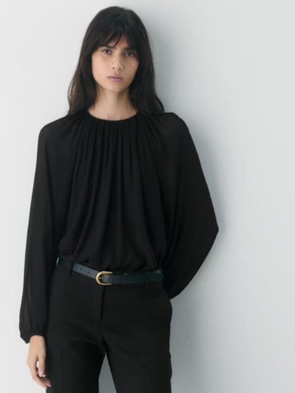 Aritzia Wilfred Monet Blouse Black Medium